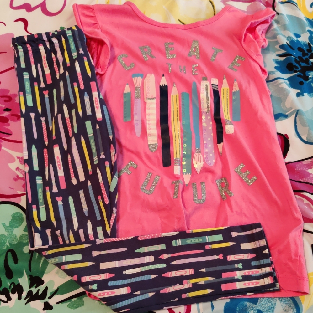 Girls 8 Top/Legging Set